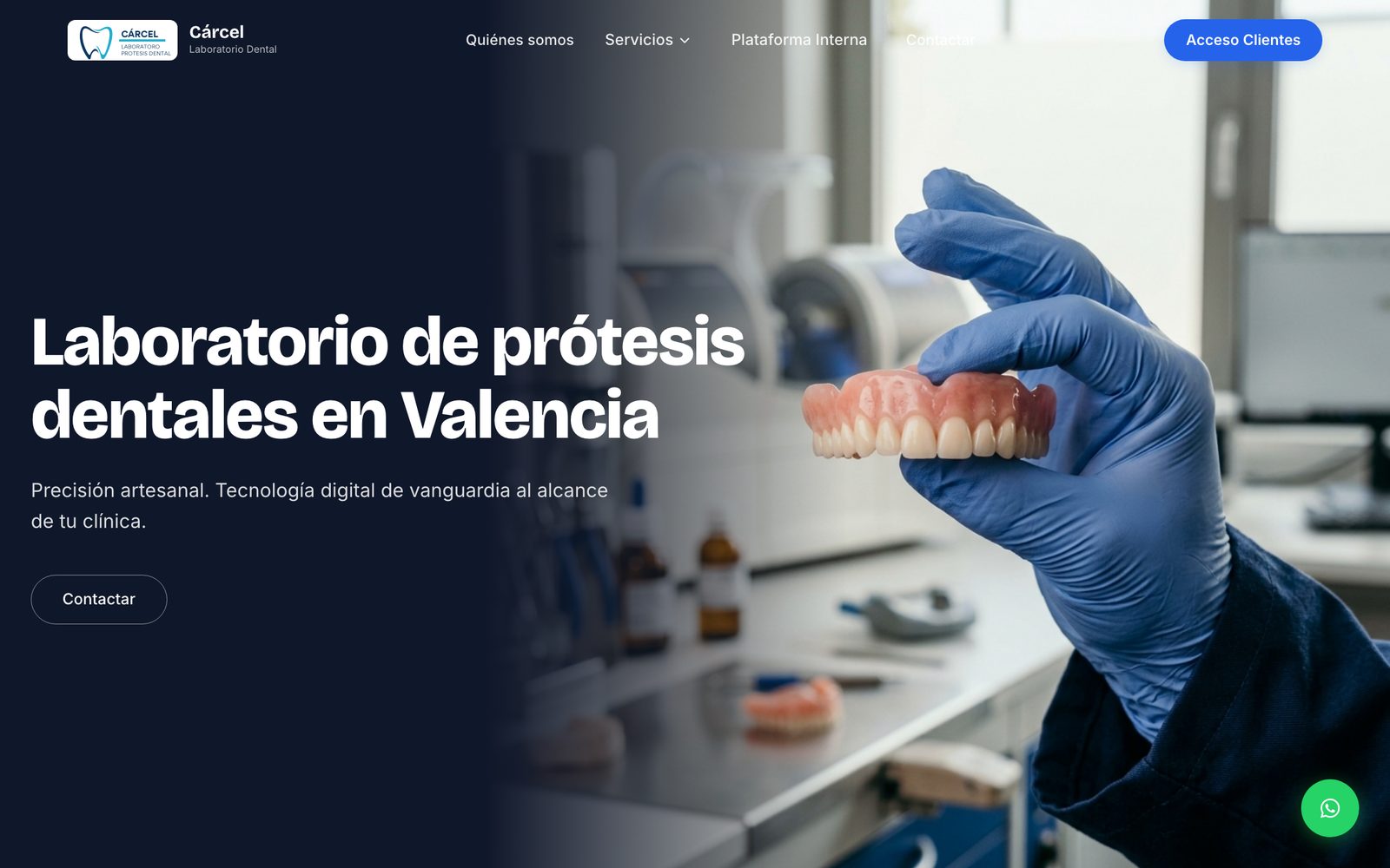 Web del laboratorio dental Cárcel Lab